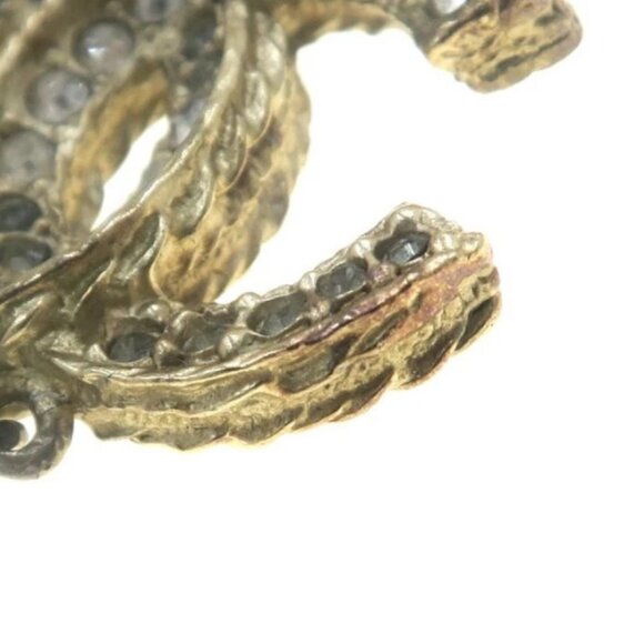 CHANEL CC Logos Rhinestone Necklace 24" Gold Tone - Picture 6 of 8